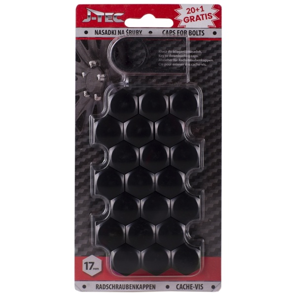 Set Capacele Prezoane J-Tec 17MM Negru J21301